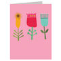 Pink Dainty Blooms Mini Greetings Card, thumbnail 2 of 4
