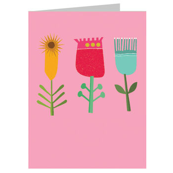 Pink Dainty Blooms Mini Greetings Card, 2 of 4
