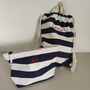 Nautical Striped Cotton Make Up Cosmetic Bag, thumbnail 7 of 10