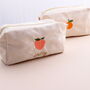 Personalised Embroidered Fruit Cosmetic Or Pencil Case, thumbnail 2 of 6