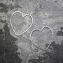 Heart Minimalist Silver Ear Cuff Earrings, thumbnail 3 of 4