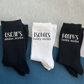 Personalised Good Luck Exam Socks, 2 of 3