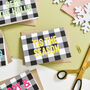 Black Gingham Pack Of Eight Christmas Cards, thumbnail 4 of 4