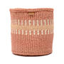 Huru: Sand Stripe Woven Storage Basket, thumbnail 5 of 9