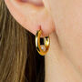 Encased Pearl Hoop Earrings In Gold Plated Silver, thumbnail 1 of 9
