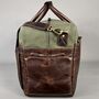 Leather And Canvas Mix Weekend Holdall, thumbnail 5 of 9