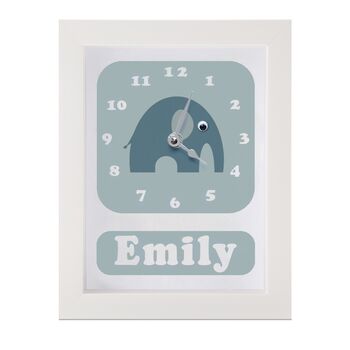 Personalised Childrens Elephant Clock, 10 of 10
