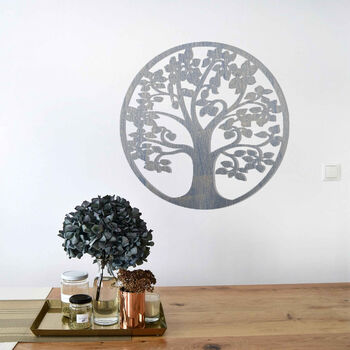 Modern Round Tree Wooden Wall Art For Home Walls, 6 of 12