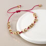 Golden Star Pink Cord Bracelet, thumbnail 1 of 3