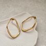 Organic Shaped Hoops Gold, thumbnail 5 of 9