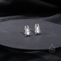 Tiny Stag Beetle Stud Earrings In Sterling Silver, thumbnail 3 of 10