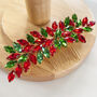 Christmas Green And Red Hair Comb, thumbnail 2 of 3