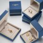 Sapphire 18k Gold Plated Square Ring, thumbnail 4 of 4