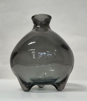 Melvin Glass Vase, Grey, 3 of 5