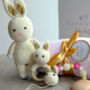 Organic Bunny Toy Baby Gift Set, thumbnail 1 of 7