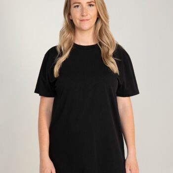Women's Black Breastfeeding Oversized T Shirt, 3 of 4