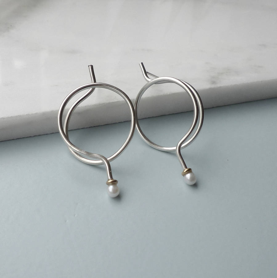 statement pearl earrings by dorota todd