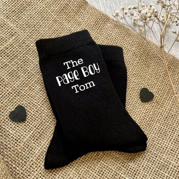The Page Boy Personalised Wedding Day Socks, 2 of 2