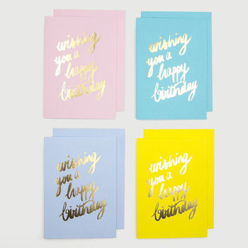 'Wishing You A Happy Birthday' Pack Of Eight Cards, 2 of 2