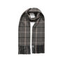 Checked And Fringe Style Cashmere Scarf, thumbnail 2 of 4