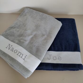 Personalised Cotton Large Beach Spa Resorts Towel, 4 of 12