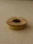 Handmade Beige Travertine And Brass Ashtray, thumbnail 1 of 6
