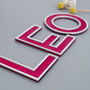 Wooden Letters And Numbers Painted In Metallic Colours, thumbnail 2 of 7