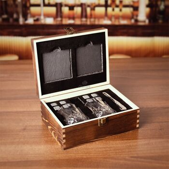 Personalised Whisky Glasses And Stones Set, 2 of 9