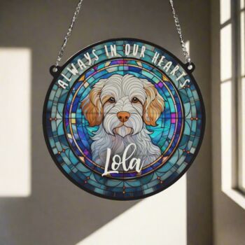 Clumber Spaniel Memorial Suncatcher, 4 of 6