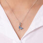 Blue Dragonfly Necklace Sterling Silver Personalised, thumbnail 2 of 7