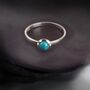 Round Turquoise Ring In Sterling Silver, thumbnail 1 of 3