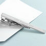 Personalised Rhodium Plated Tie Clip, thumbnail 3 of 7