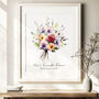 Mother's Day Personalised Watercolour Birth Flowers Print, thumbnail 2 of 3