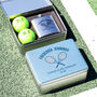 Personalised Tennis Tin Racket Hip Flask Gift Tin For Him, thumbnail 4 of 4