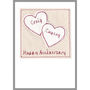 Personalised Love Hearts Wedding Anniversary Card, thumbnail 11 of 12