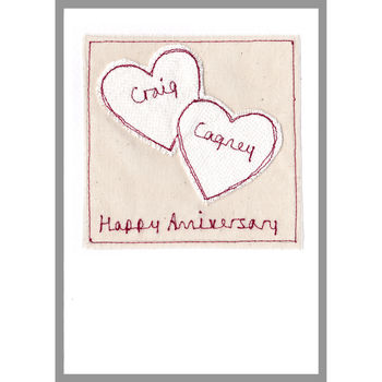 Personalised Love Hearts Wedding Anniversary Card, 11 of 12