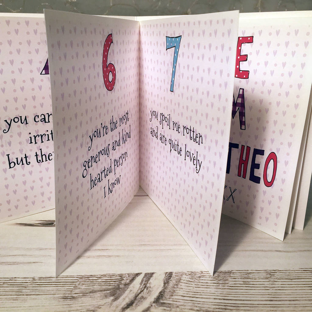 Personalised Girlfriend Valentine Book Card By Claire Sowden Design