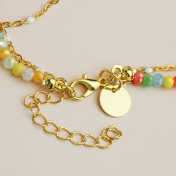 Double Layered Colourful Bead Bracelet, 3 of 3