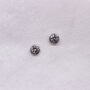 9ct Solid White Gold And Cz Stud Earrings, thumbnail 1 of 5