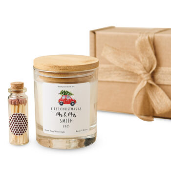 First Christmas As Mr And Mrs Candle Gift For Partner, 2 of 7