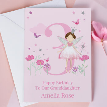 Personalised Fairy Princess Birthday Card, 3 of 6