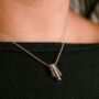 Sterling Silver Geometric Three Bar Zircon Necklace, thumbnail 2 of 3