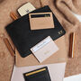 Personalised Leather Black Pouch Bag, thumbnail 6 of 7