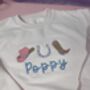 Cowboy Icons Personalised Embroidered Sweatshirt, thumbnail 2 of 5
