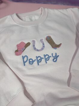 Cowboy Icons Personalised Embroidered Sweatshirt, 2 of 5