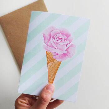 Pack Of Flower Ice Cream Greeting Cards, 4 of 12