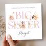 Big Sister Fairy Card, Pink New Sister Announcement, New Baby, thumbnail 1 of 3