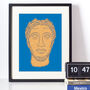 Roman Male Statue Portrait Illustration Art Print, thumbnail 3 of 4