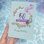 50th Birthday Fabulous Daughter Milestone Age Card, thumbnail 2 of 4