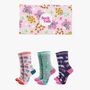 Elephants And Flamingos Bamboo Socks Gift Set For Women, thumbnail 1 of 4